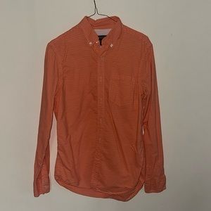 American Eagle Outfitters Long Sleeve Striped Button Down Shirt with Frocket LS